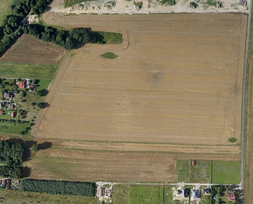 zdjęcie lotnicze obszarów wiejskich wykonane z drona