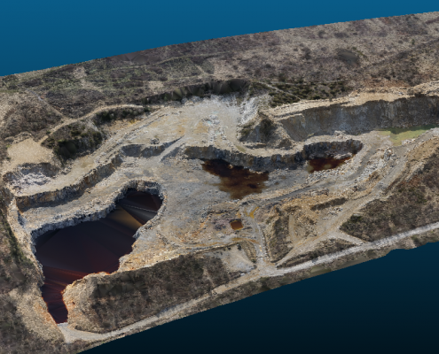 numeryczny model terenu wykonany dronem dla terenu kopalni odkrywkowej